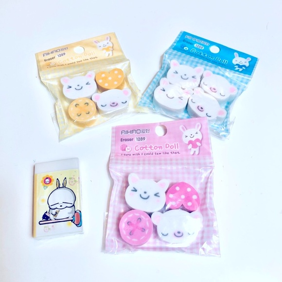[NEW] Cute Kawaii Erasers - Picture 1 of 1